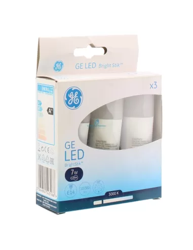 Ge Lighting 93047281 Led 7/stik/830/100-240/e14/f tubular LED lamp e14 7w 3000°k (box 3 pcs)